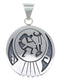 George Phillips Hopi Kokopelli Prayer Sticks Sterling Silver Pendant EX53867