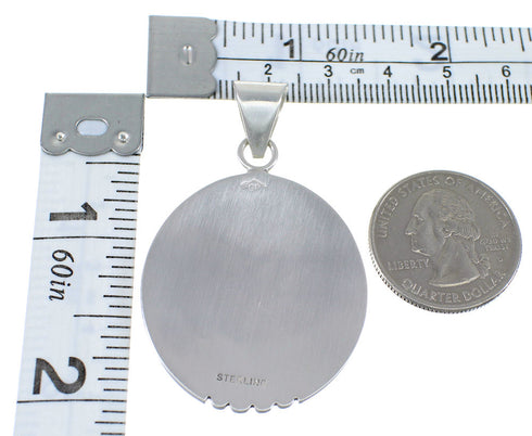 George Phillips Hopi Kokopelli Prayer Sticks Sterling Silver Pendant EX53867