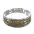 Southwest Sterling Silver Turquoise Inlay Ring Size 5-1/2 QX81263