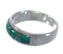 Southwest Turquoise Sterling Silver Ring Size 6-3/4 AX53388