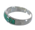 Turquoise Southwestern Sterling Silver Ring Size 7-1/2 AX53390