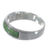 Authentic Sterling Silver And Turquoise Inlay Ring Size 7-1/2 AX53431