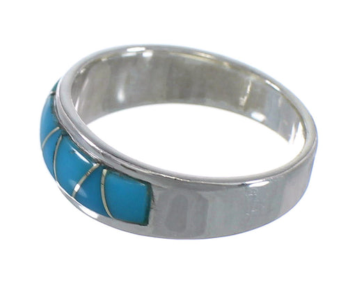 Turquoise And Silver Ring Size 6-1/4 AX53463