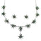 Turquoise Needlepoint Silver Southwest Necklace And Earring Set CX53668