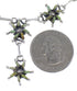 Southwestern Turquoise Needlepoint Silver Necklace And Earring Set EX54207