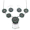 Sterling Silver Southwest Turquoise Needlepoint Necklace And Earring Set CX53831