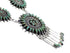 Sterling Silver Southwest Turquoise Needlepoint Necklace And Earring Set CX53831