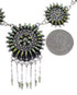 Turquoise Needlepoint Southwest Sterling Silver Necklace And Earring Set CX53840