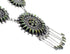 Turquoise Needlepoint Southwest Sterling Silver Necklace And Earring Set CX53840