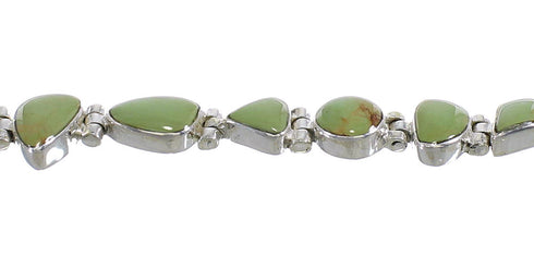 Sterling Silver Southwest Turquoise Link Bracelet AX54087