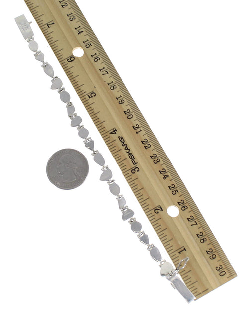 Sterling Silver Southwest Turquoise Link Bracelet AX54087