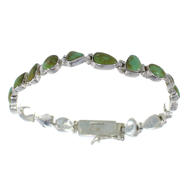 Turquoise Silver Jewelry Link Bracelet AX54091