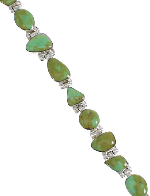 Turquoise Silver Jewelry Link Bracelet AX54091