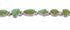 Turquoise Silver Jewelry Link Bracelet AX54091