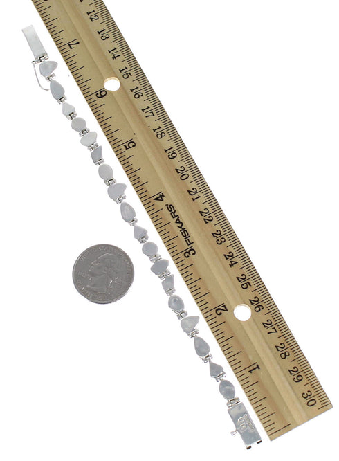 Turquoise Silver Jewelry Link Bracelet AX54091