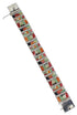 Multicolor Inlay Whiterock Sunset Sterling Silver Link Bracelet AX54099