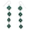 Southwestern Turquoise Sterling Silver Hook Dangle Earrings RX55162