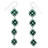 Southwestern Turquoise Sterling Silver Hook Dangle Earrings RX55162
