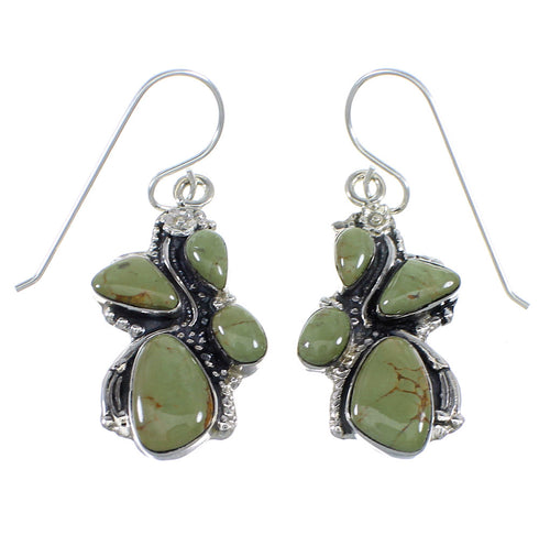 Sterling Silver Southwest Turquoise Hook Earrings RX55203