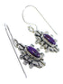 Magenta Turquoise Sterling Silver Southwest Hook Earrings RX55272