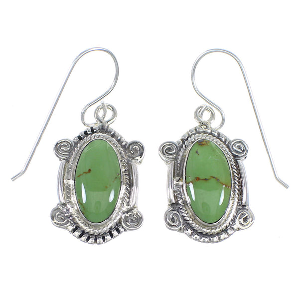 Sterling Silver Turquoise Hook Dangle Earrings RX54682