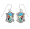Multicolor Sterling Silver Hook Dangle Earrings RX54701