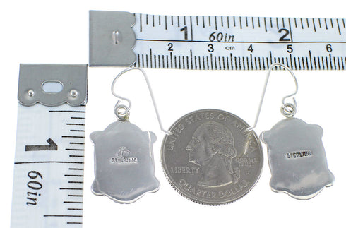 Multicolor Sterling Silver Hook Dangle Earrings RX54701