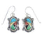 Sterling Silver And Multicolor Hook Dangle Earrings RX54704