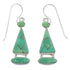 Southwestern Turquoise Inlay Sterling Silver Earrings RX55588