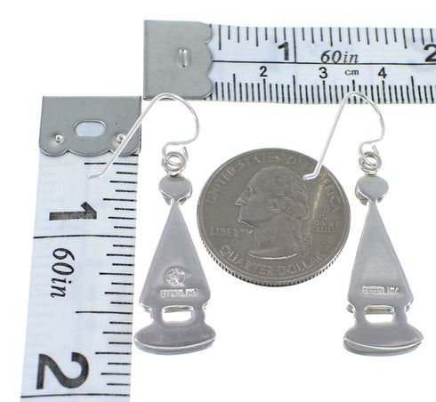 Southwest Turquoise Inlay Sterling Silver Earrings RX55598