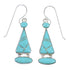 Southwestern Turquoise Inlay Silver Earrings RX55607
