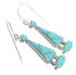 Southwestern Turquoise Inlay Silver Earrings RX55607