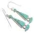 Authentic Sterling Silver And Turquoise Inlay Earrings RX55608