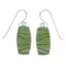 Southwest Turquoise Inlay Silver Hook Earrings RX55662