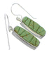 Southwest Turquoise Inlay Silver Hook Earrings RX55662