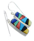 Multicolor And Sterling Silver Hook Dangle Earrings RX55667