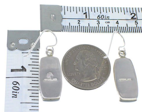 Southwest Multicolor Sterling Silver Hook Earrings RX55671