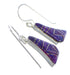 Southwestern Magenta Turquoise Sterling Silver Hook Earrings RX55705