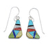 Multicolor Inlay Sterling Silver Hook Earrings RX55715