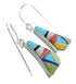 Multicolor Inlay Sterling Silver Hook Earrings RX55715