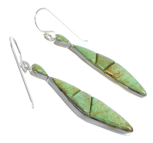 Sterling Silver Southwest Turquoise Hook Dangle Earrings RX55722