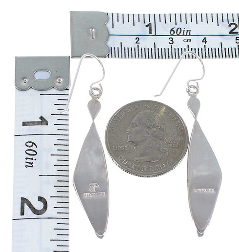 Sterling Silver Southwest Turquoise Hook Dangle Earrings RX55722