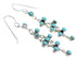Southwest Silver Turquoise Hook Dangle Earrings RX54779