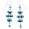 Turquoise And Silver Southwest Hook Earrings RX54783