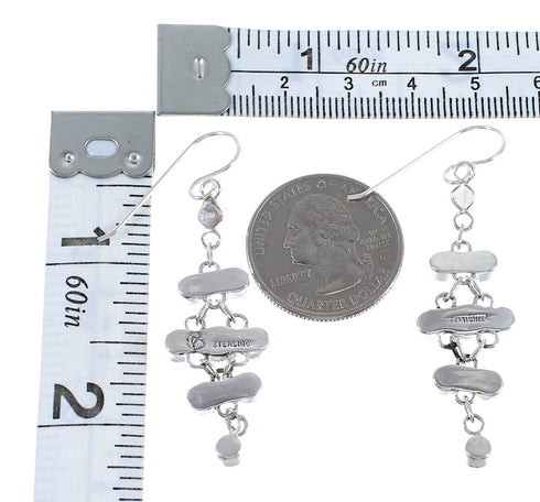 Turquoise And Silver Southwest Hook Earrings RX54783