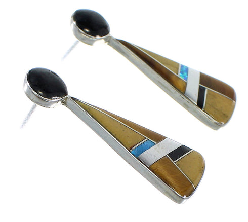 Multicolor Sterling Silver Post Earrings RX54868