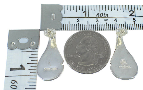 Sterling Silver And Turquoise Feather Post Earrings RX54934