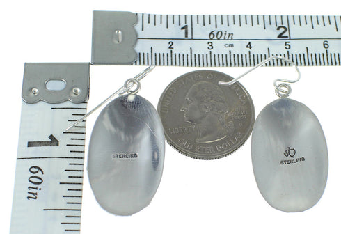 Genuine Sterling Silver Turquoise Spider Hook Earrings RX55040