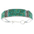 Southwest Turquoise And Silver Link Bracelet AX54448