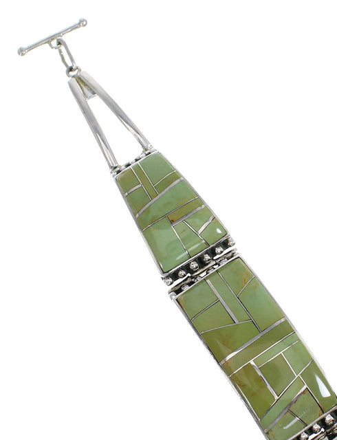 Turquoise Genuine Sterling Silver Link Bracelet AX54493